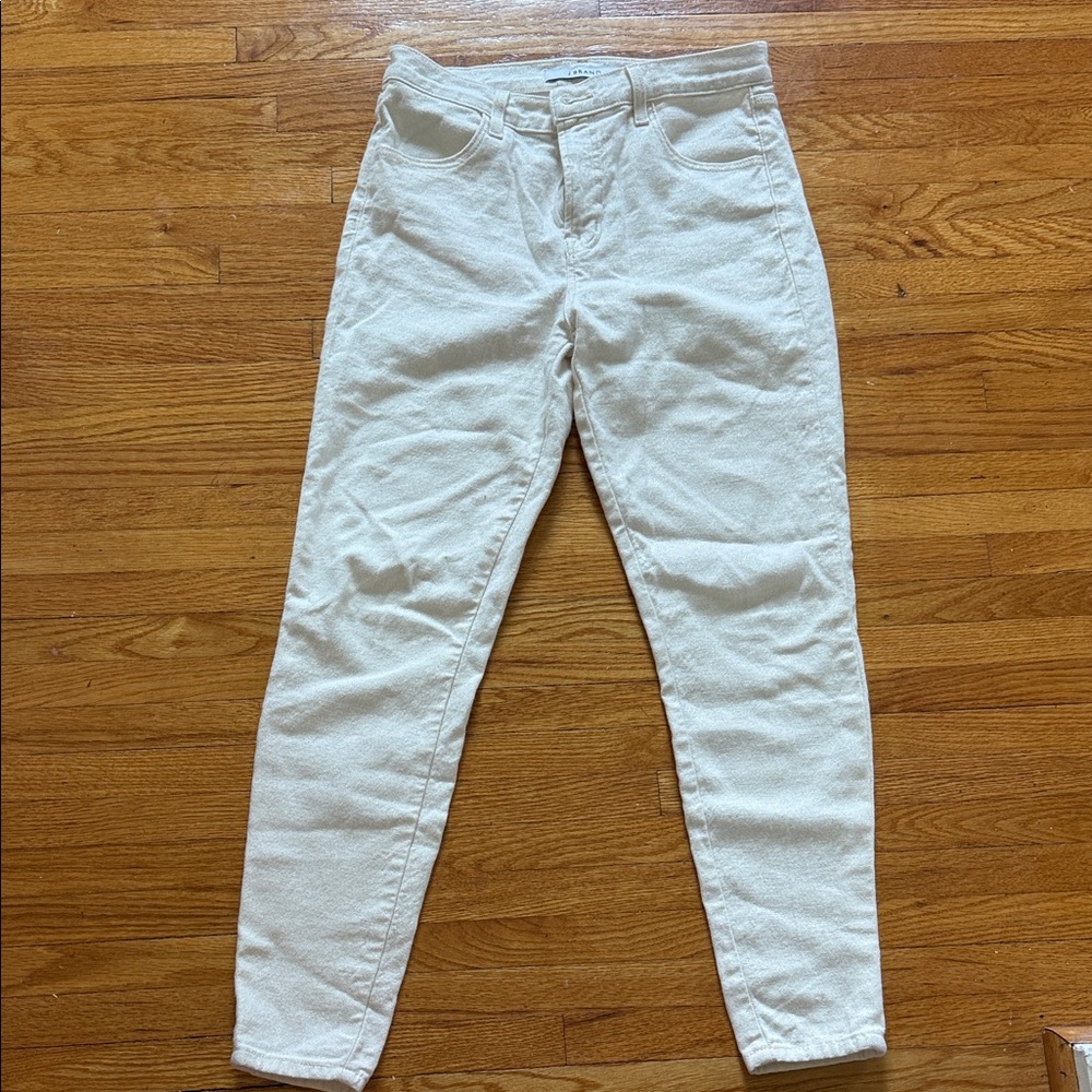 J Brand Women's Winter White Glitter Ankle Jeans